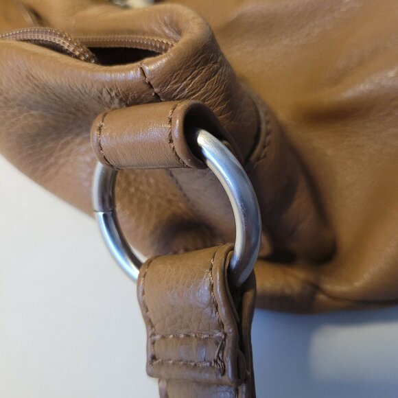 St. John's Bay Brown Genuine Leather Shoulder Bag Hobo Tote - Picture 10 of 10